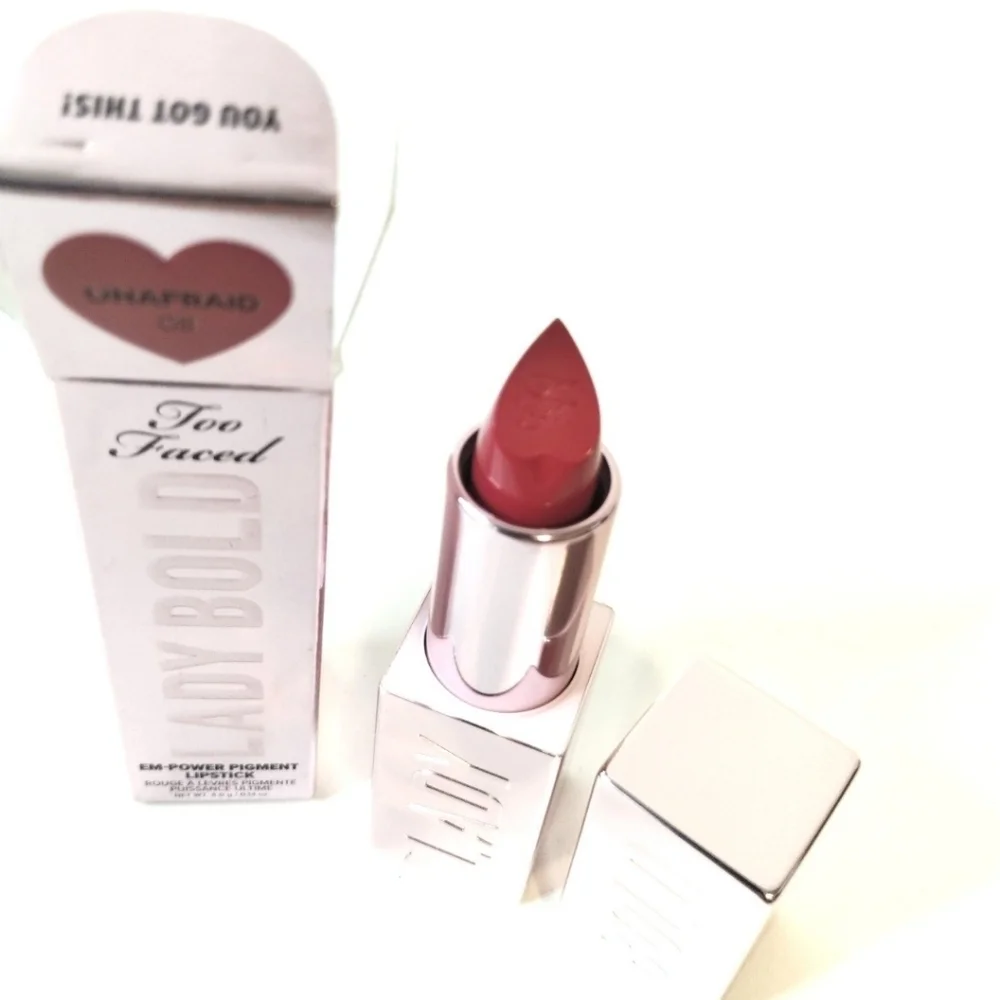 Too Faced LTD‎ LADY BOLD EM-POWER PIGMENT lipstick UNAFRAID 08 Red Sexy Romantic